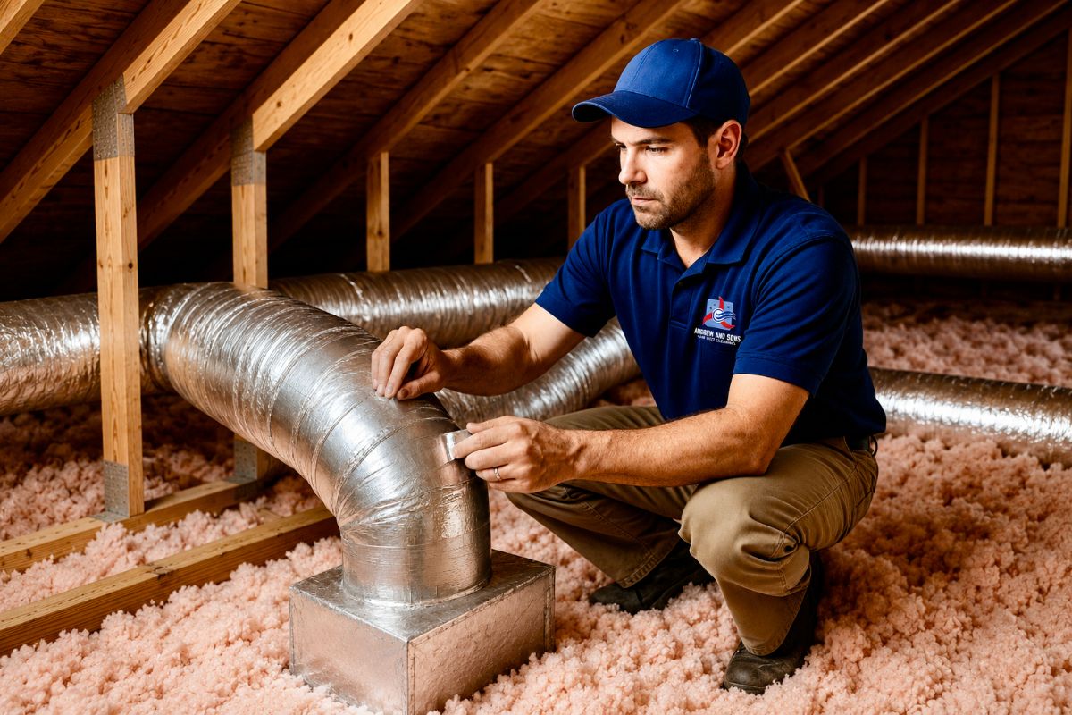Air duct replacement in Round Rock, TX