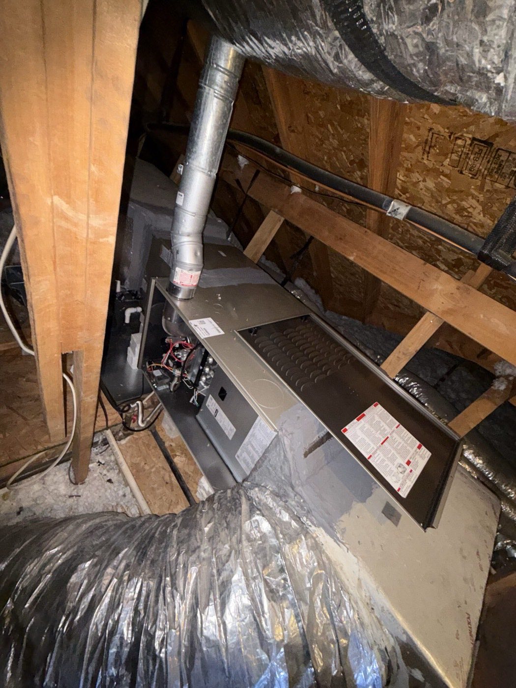 New HVAC air handler installed in an Austin home by Andrew and Sons Air Duct Cleaning, LLC