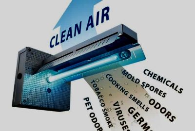 UV air purifier eliminating mold, germs, and airborne odors