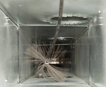 Interior of clean air duct showing clear ventilation path